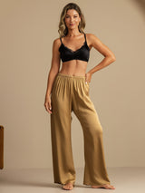 [Tan] SilkSilky-AU 19Momme Machine-Washable Silk Women's Sleep Shorts 005