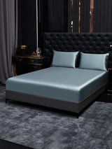 [Grayish Blue] SilkSilky-AU 19Momme Bedding Set 001
