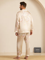 [Champagne] SilkSilky-AU Long Sleeve Notch Collar Men's Pyjamas 002