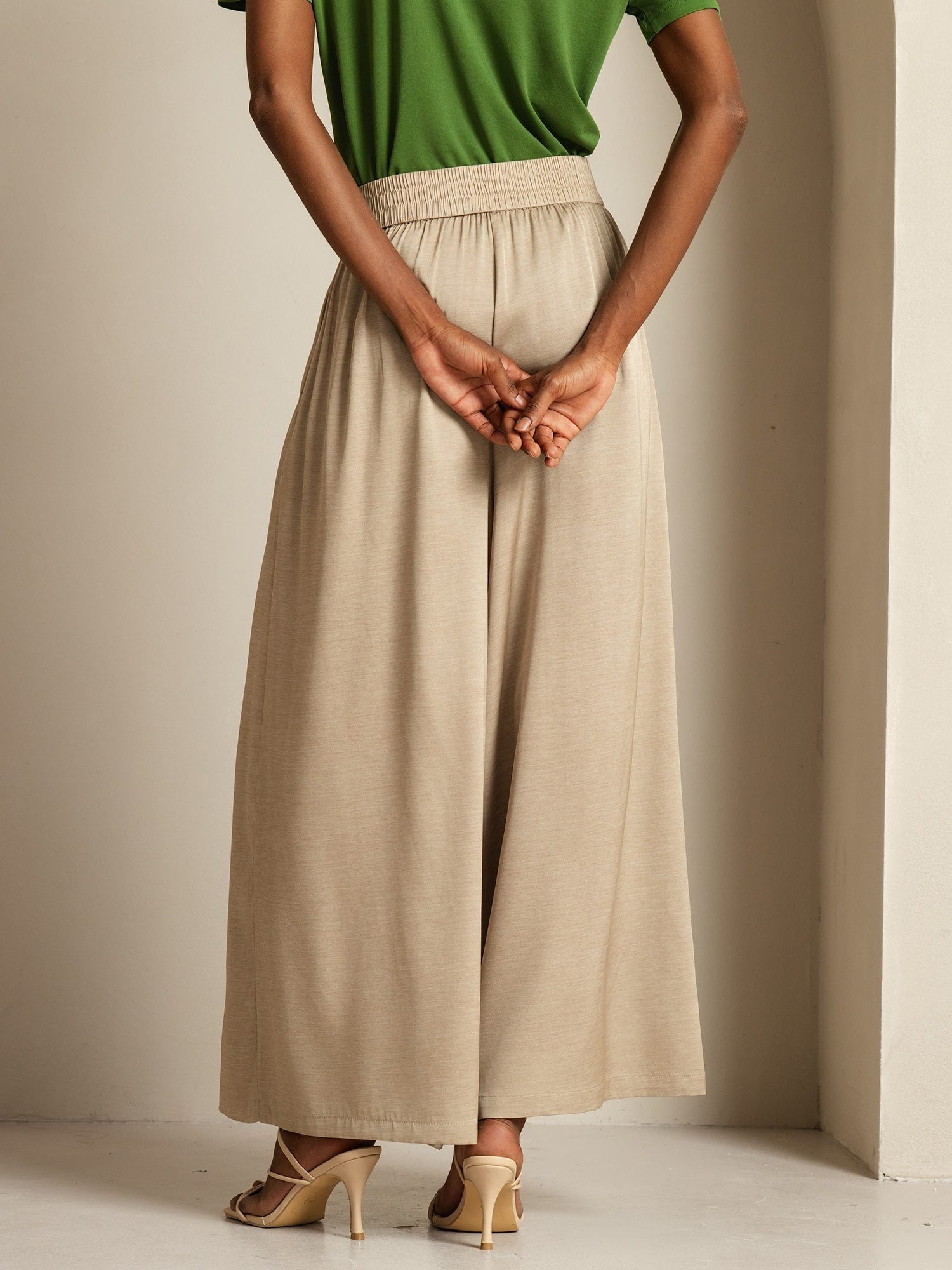 [Tan] SilkSilky-AU 19Momme Silk Womens Pants 002