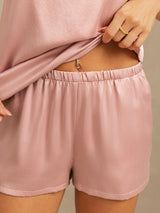 [Peach Skin] SilkSilky-AU 19Momme Machine-Washable Silk Sleeveless Round Neck Camisole Set 004
