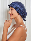 SilkSilky AU Pure Silk Sleep Cap DarkBlue 005