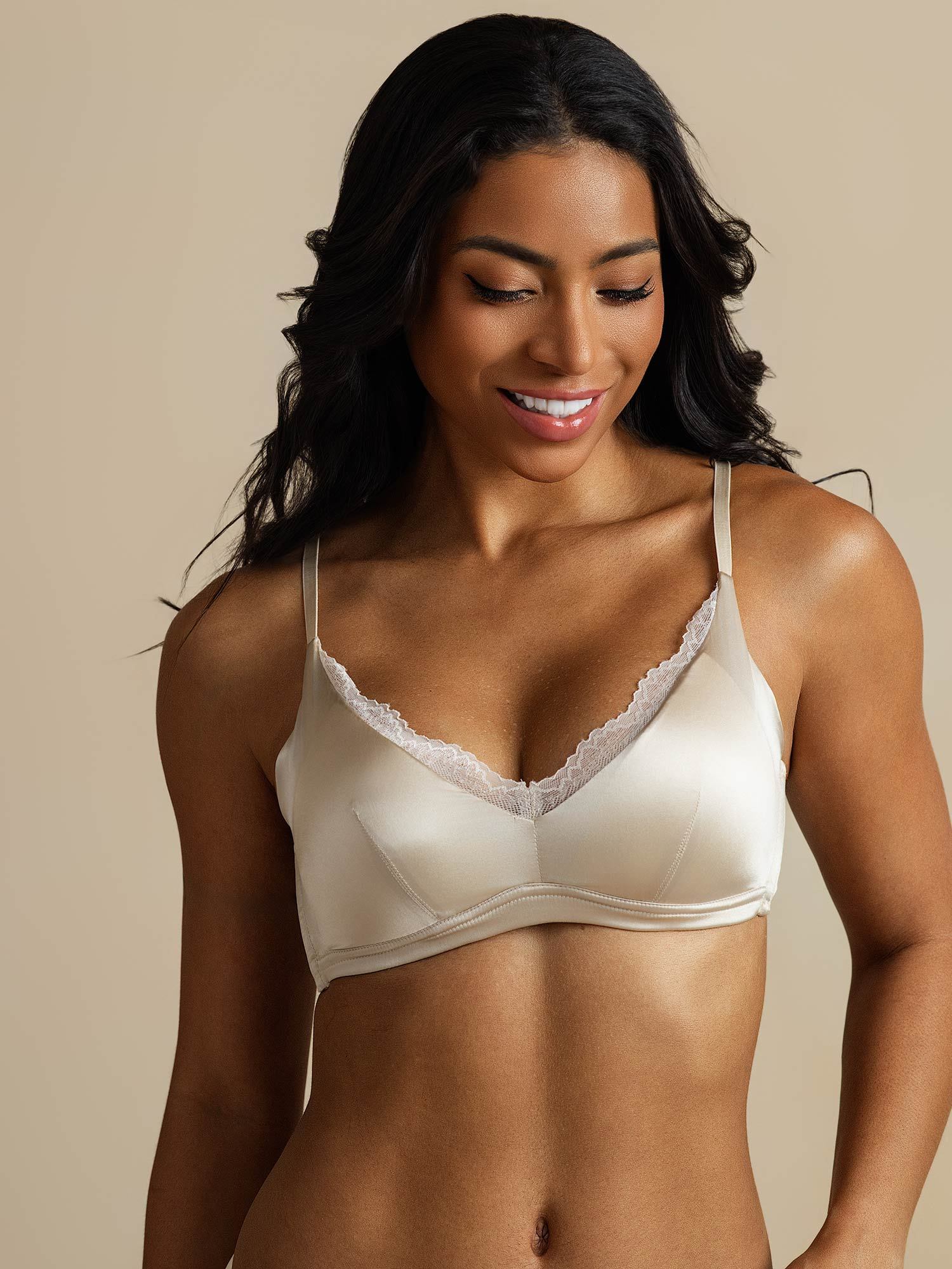 [Champagne] SilkSilky-AU Pure Silk Bra 008