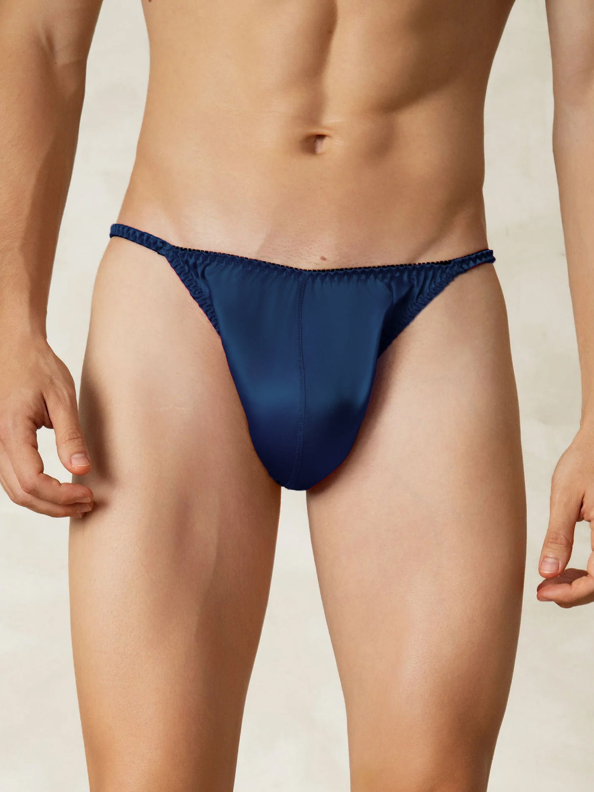 [Dark Blue] SilkSilky-AU Pure Silk Mens Underwear 003