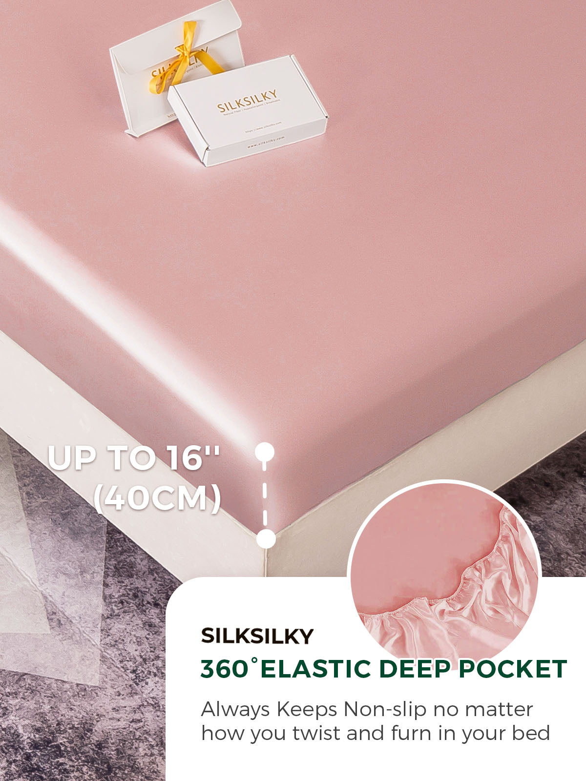[Peach Skin] SilkSilky-AU 22Momme Bedding Set 004