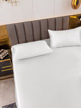 [White] SilkSilky-AU 19Momme Bedding Set 005