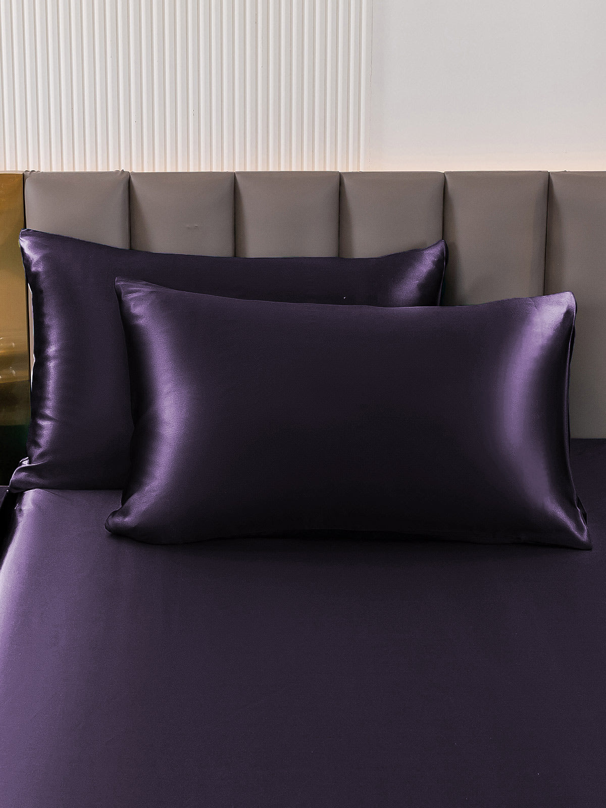 SilkSilky-AU 30Momme Pure Silk Pillowcase DeepPurple 001