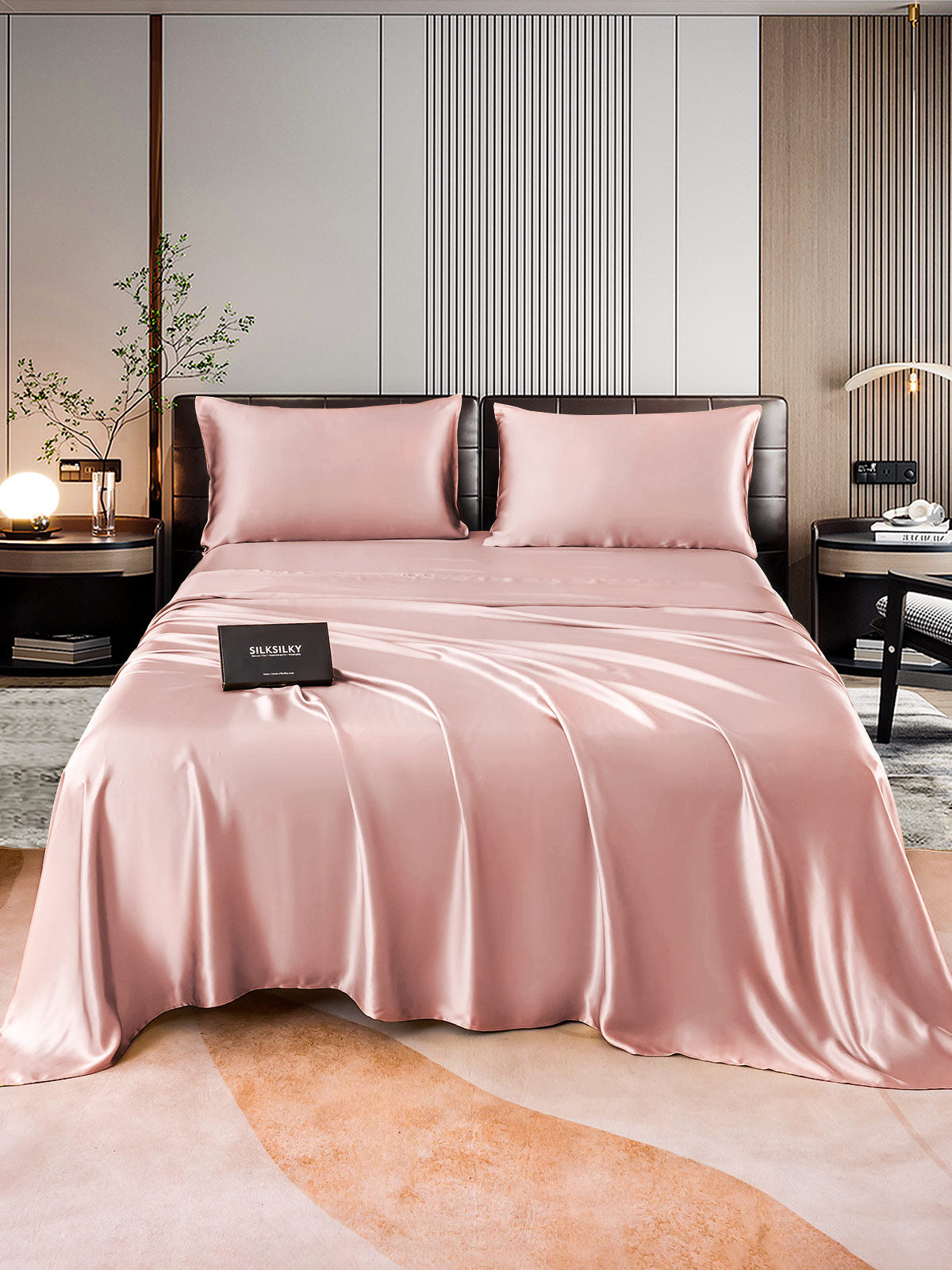 SilkSilky AU 22Momme Pure Silk Bedding Set PaleMauve 001