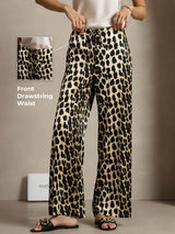 [Leopard] SilkSilky-AU 19Momme Silk Womens Pants 002,