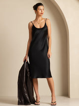 [Black] SilkSilky-AU Sleeveless U Neck Dress 007