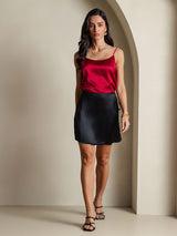 [Wine] SilkSilky-AU Spaghetti Strap Camisole 008