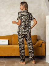 [Leopard] SilkSilky-AU Pure Silk Womens Pajamas 002