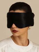 [Black] SilkSilky-AU Sleep Mask 002
