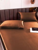 [Coffee] SilkSilky-AU 19Momme Bedding Set 005