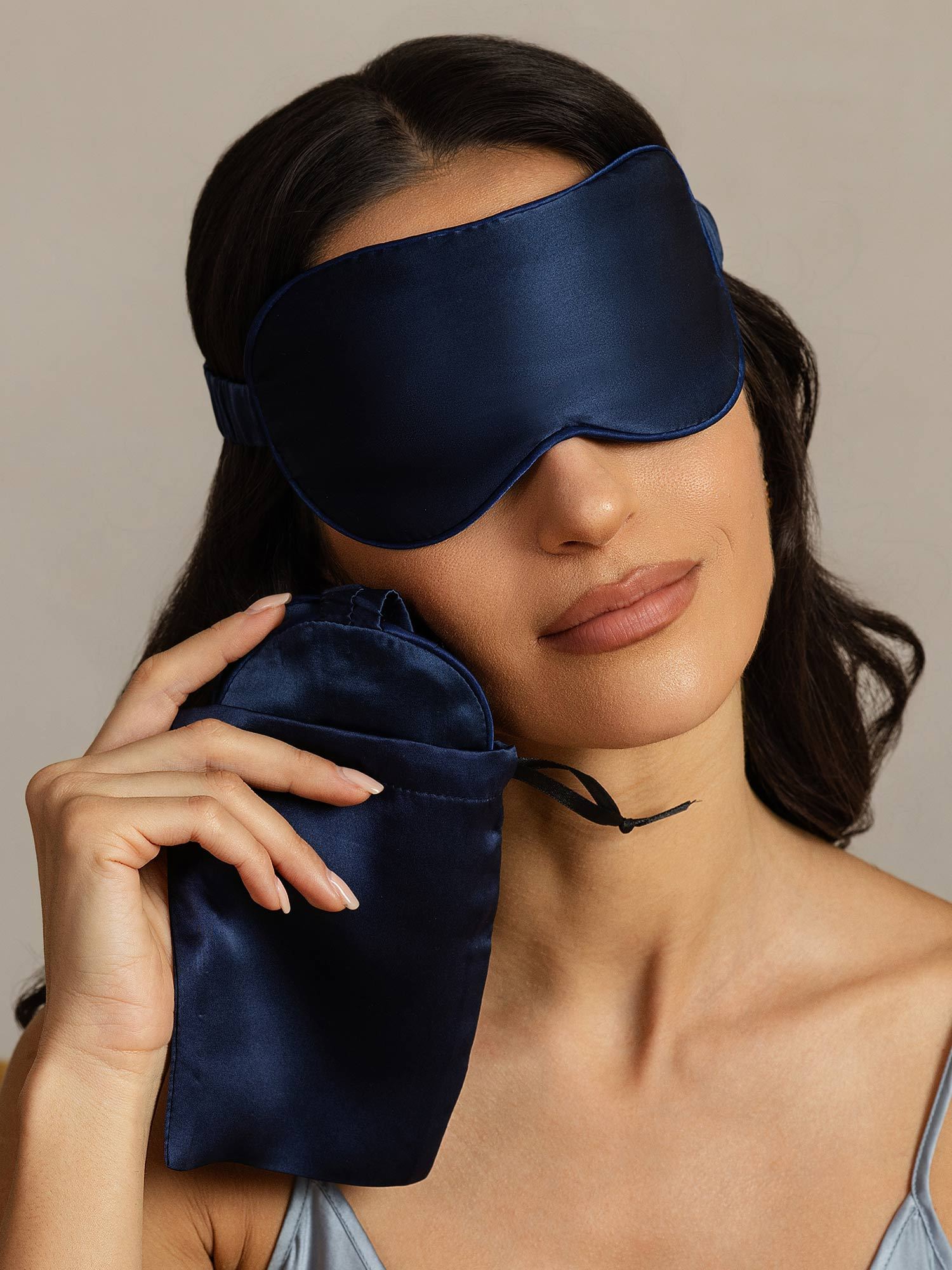 [DarkBlue] SilkSilky-AU Pure Silk Eye Mask 002