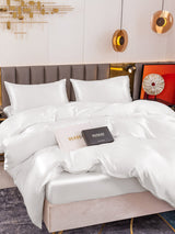 [White] SilkSilky-AU 19Momme Bedding Set 005