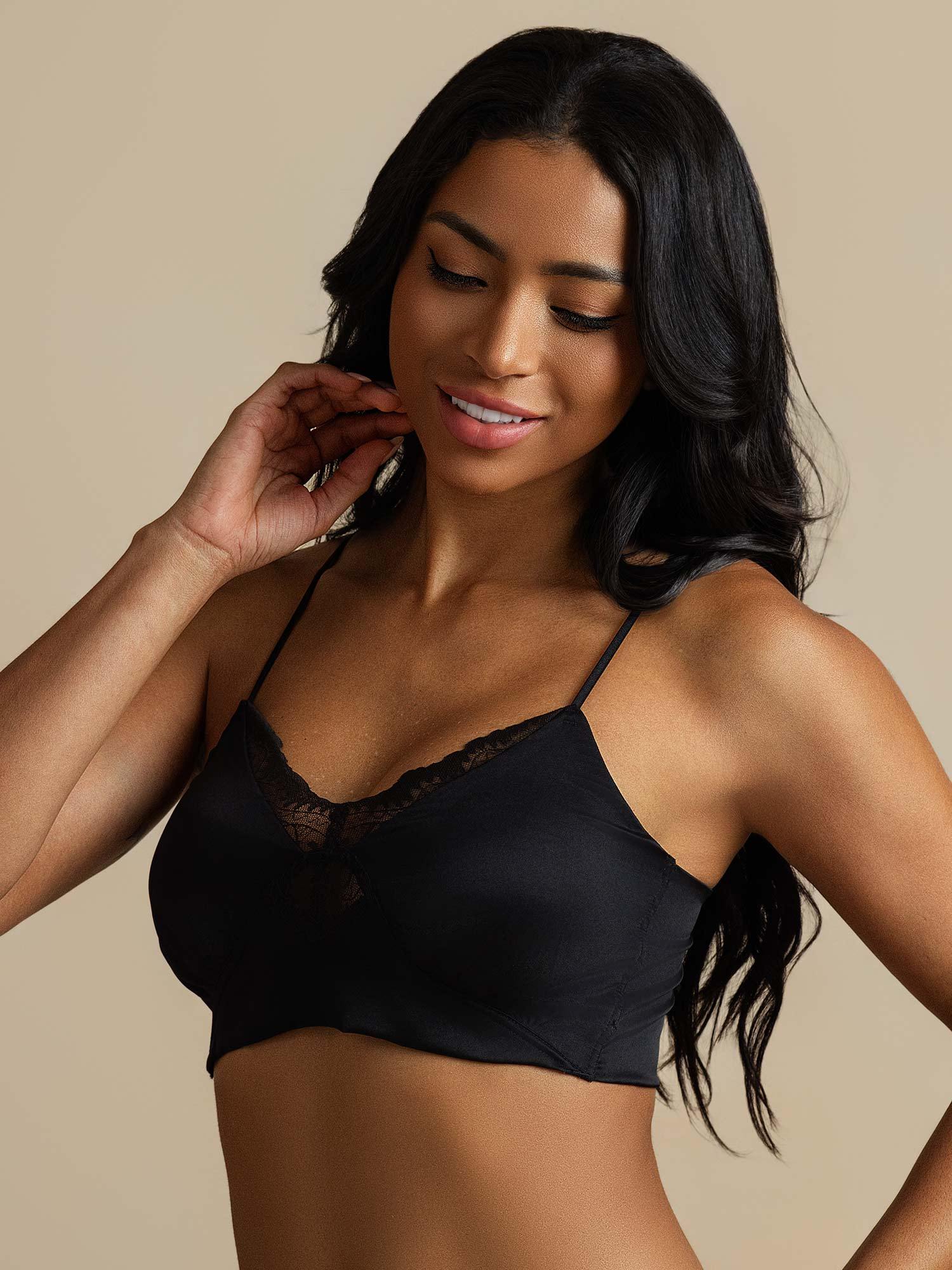 [Black] SilkSilky-AU Pure Silk Bra 006
