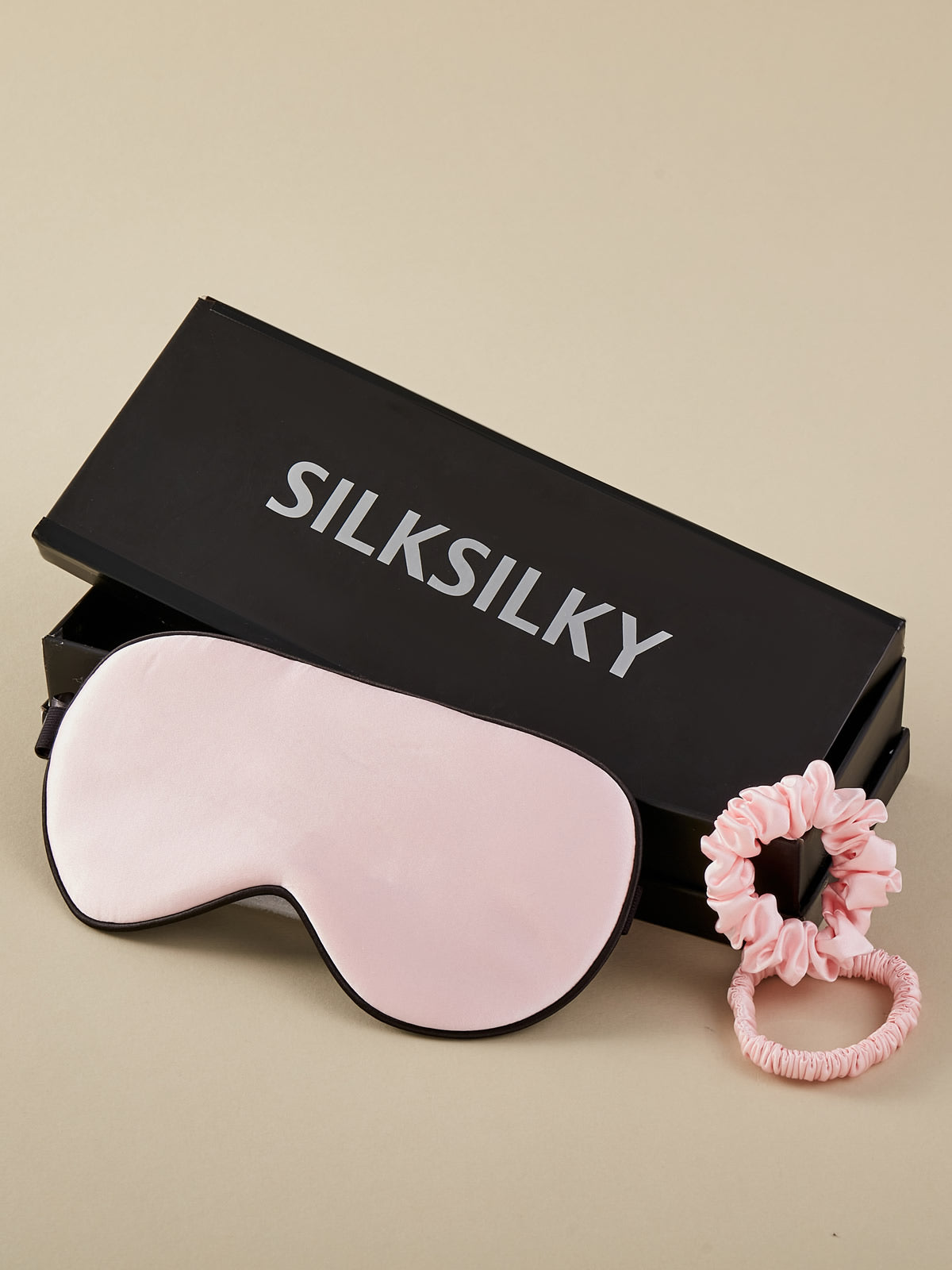 SilkSilky AU 19Momme Pure Silk Eye Mask Pink 001