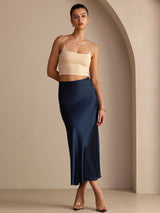 [Dark Blue] SilkSilky-AU Skirt 005