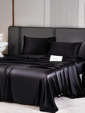 22Momme Silk 4Pcs Set Fitted&Flat Sheets+2x Pillowcases