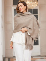 [Dark Khaki] SilkSilky-AU Wool Scarf 002
