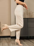 SilkSilky AU 19Momme Silk Knitted Womens Pants Beige 004