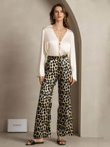 [Leopard] SilkSilky-AU 19Momme Silk Womens Pants 006,