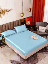 [Light Blue] SilkSilky-AU 19Momme Bedding Set 001
