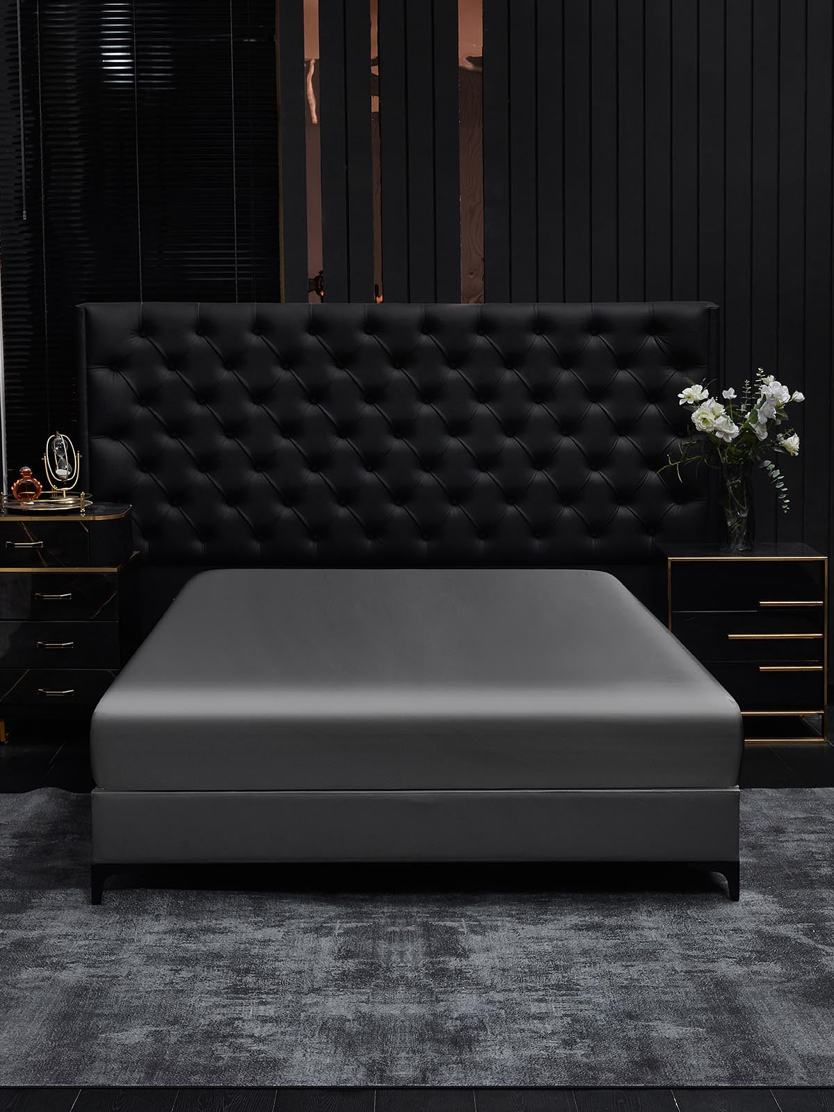 [Dark Gray] SilkSilky-AU 19Momme Pure Silk Sheet 002