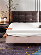 [White] SilkSilky-AU 22Momme Sheet 003