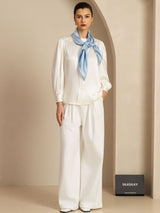 [Light Blue] SilkSilky-AU Scarf 003