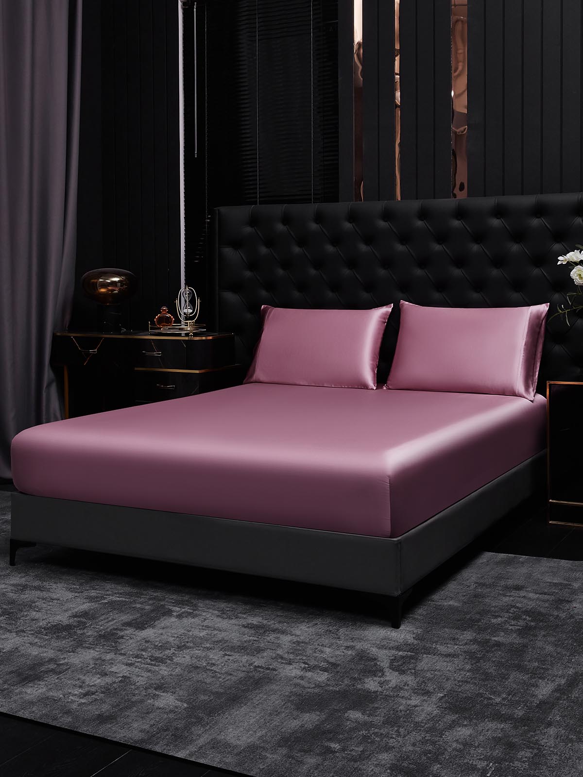 [Mauve Orchid] SilkSilky-AU 22Momme Pure Silk Bedding Set 002