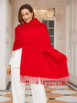 [Red] SilkSilky-AU Wool Scarf 001