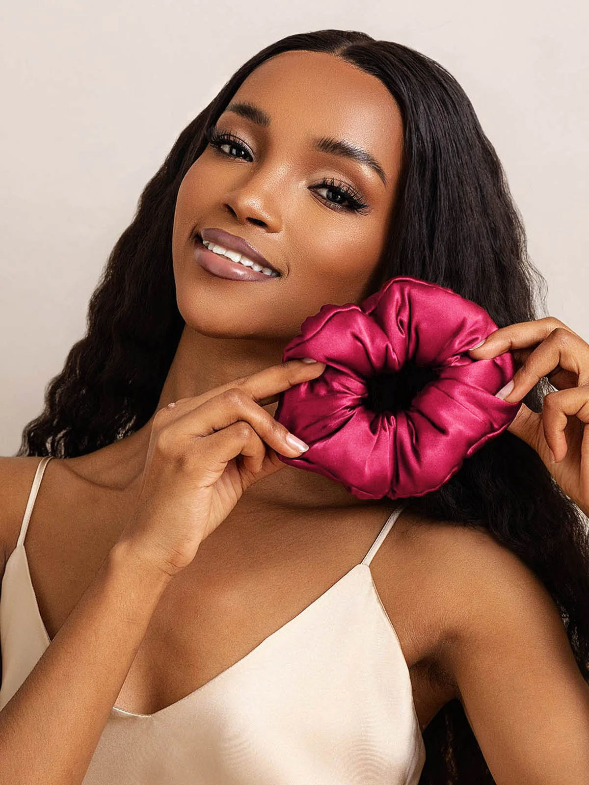 [Wine] SilkSilky-AU Pure Silk Scrunchie 002