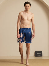 [Dark Blue] SilkSilky-AU 19Momme Mens Sleep Bottoms 005