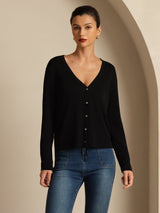 [Black] SilkSilky-AU Long Sleeve Women's Cardigan 001