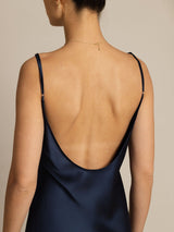 [Dark Blue] SilkSilky-AU Sleeveless U Neck Dress 005