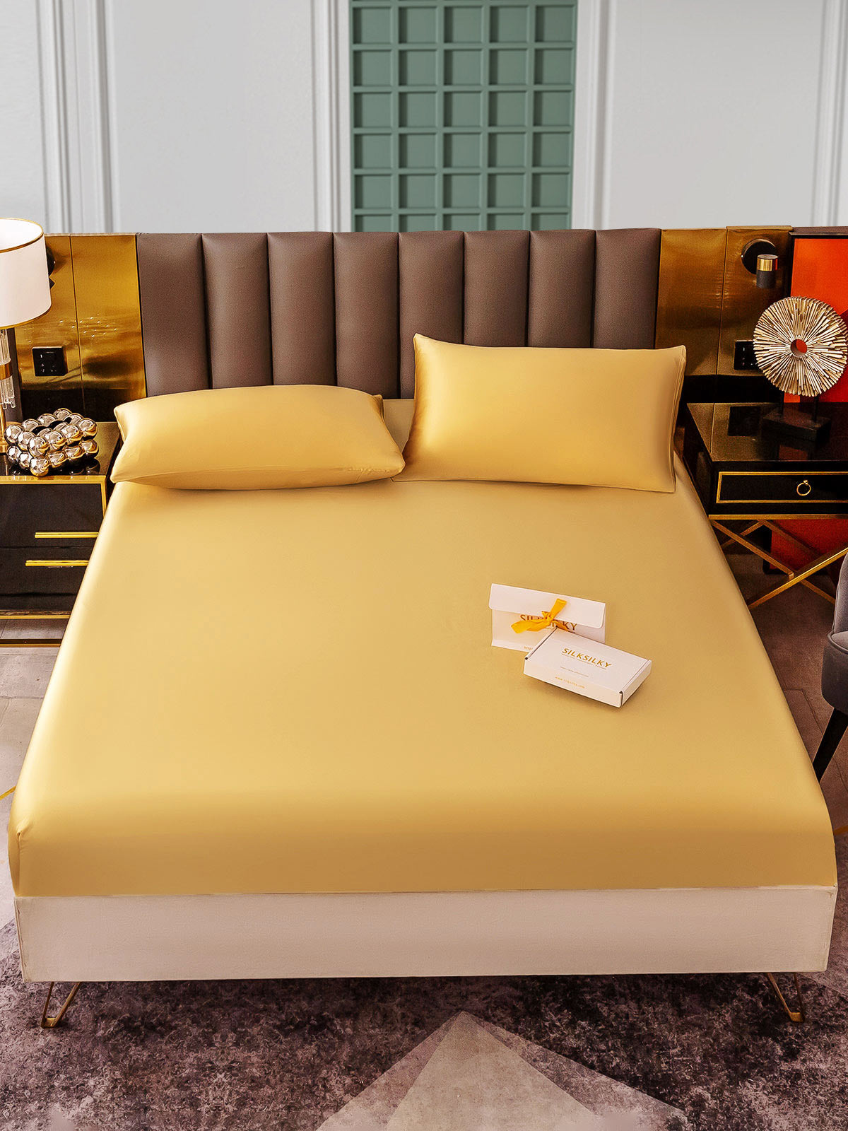 [Champagne] SilkSilky-AU 25Momme Bedding Set 002