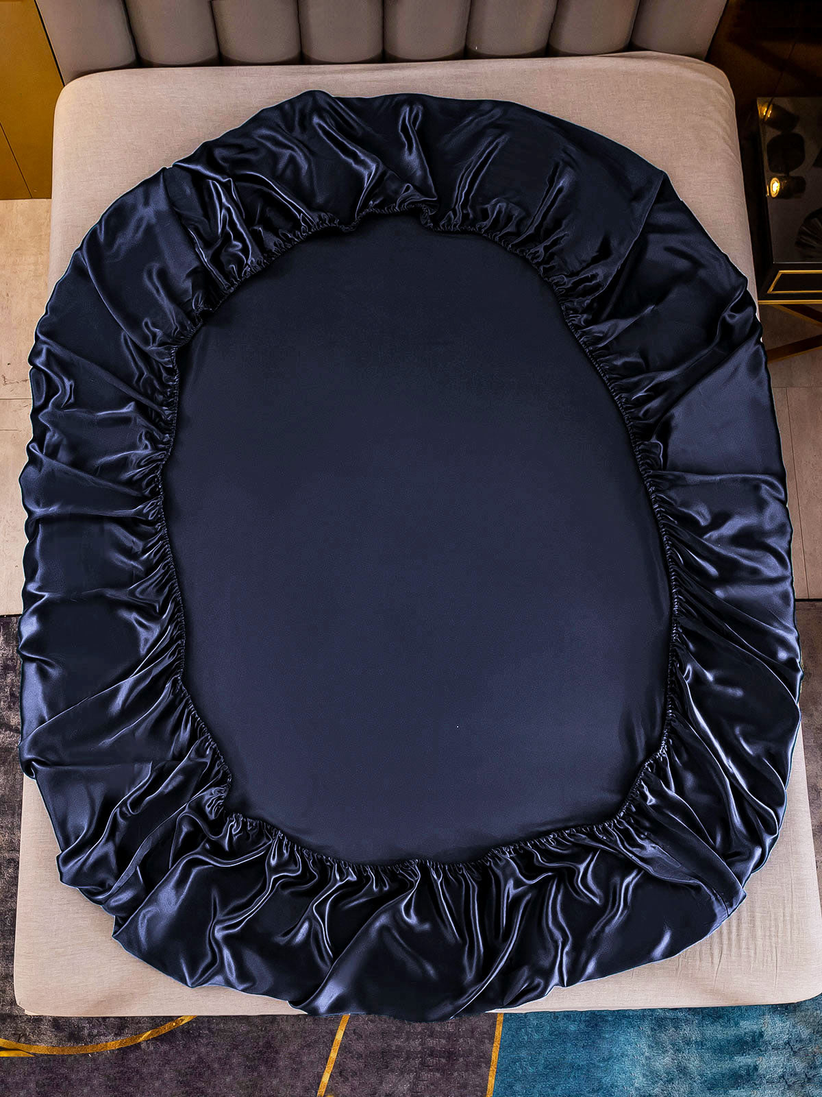 [Dark Blue] SilkSilky-AU 25Momme Pure Silk Sheet 003