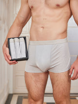 [Gray] SilkSilky-AU 100% Silk Jersey Men's Underwear 001