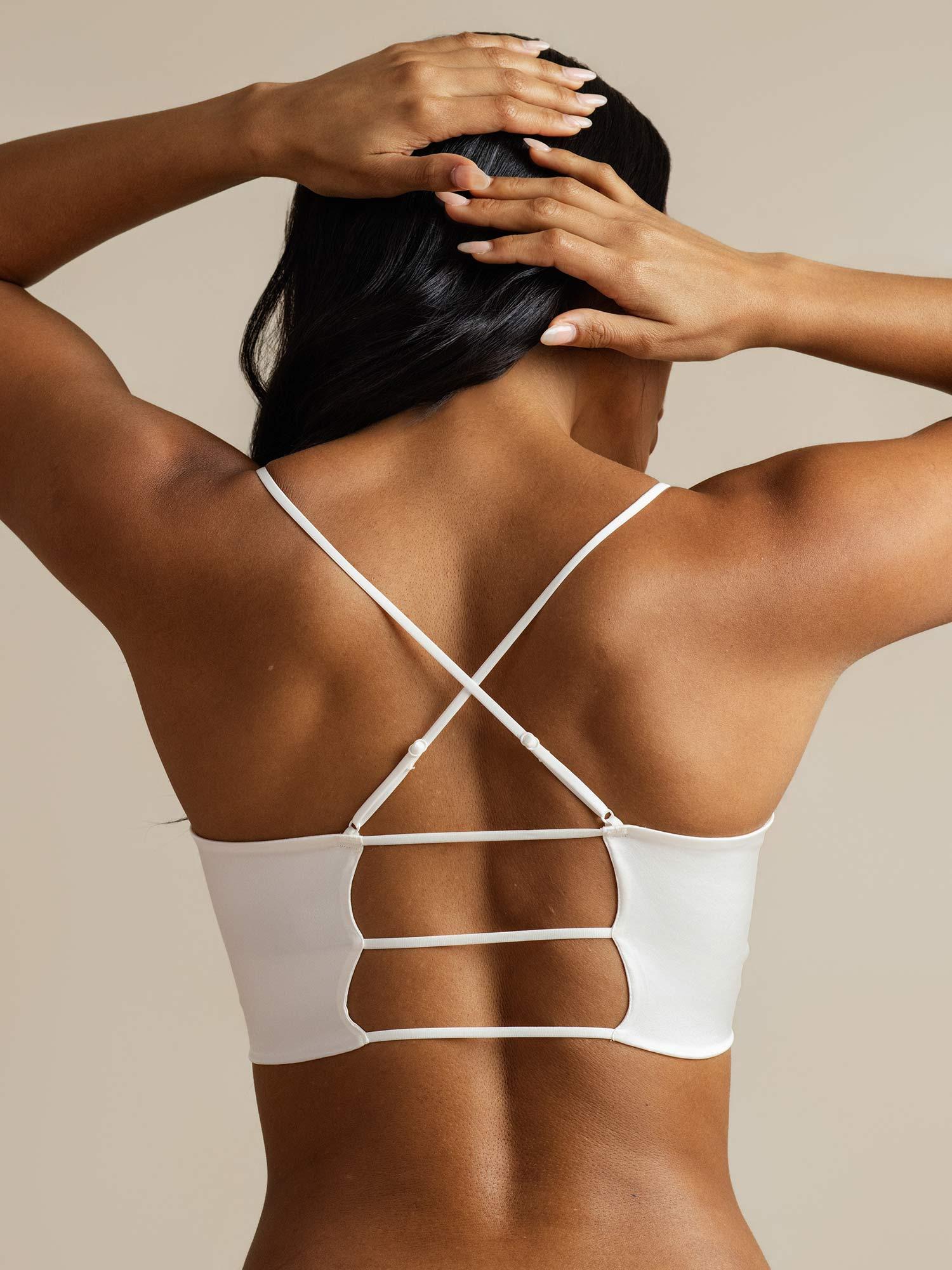 [White] SilkSilky-AU Pure Silk Bra 002