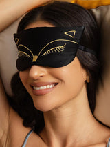 [Black] SilkSilky-AU Pure Silk Eye Mask 002