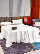 [White] SilkSilky-AU 22Momme Bedding Set 003