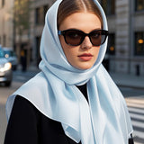 [Light Blue] SilkSilky-AU Scarf 004
