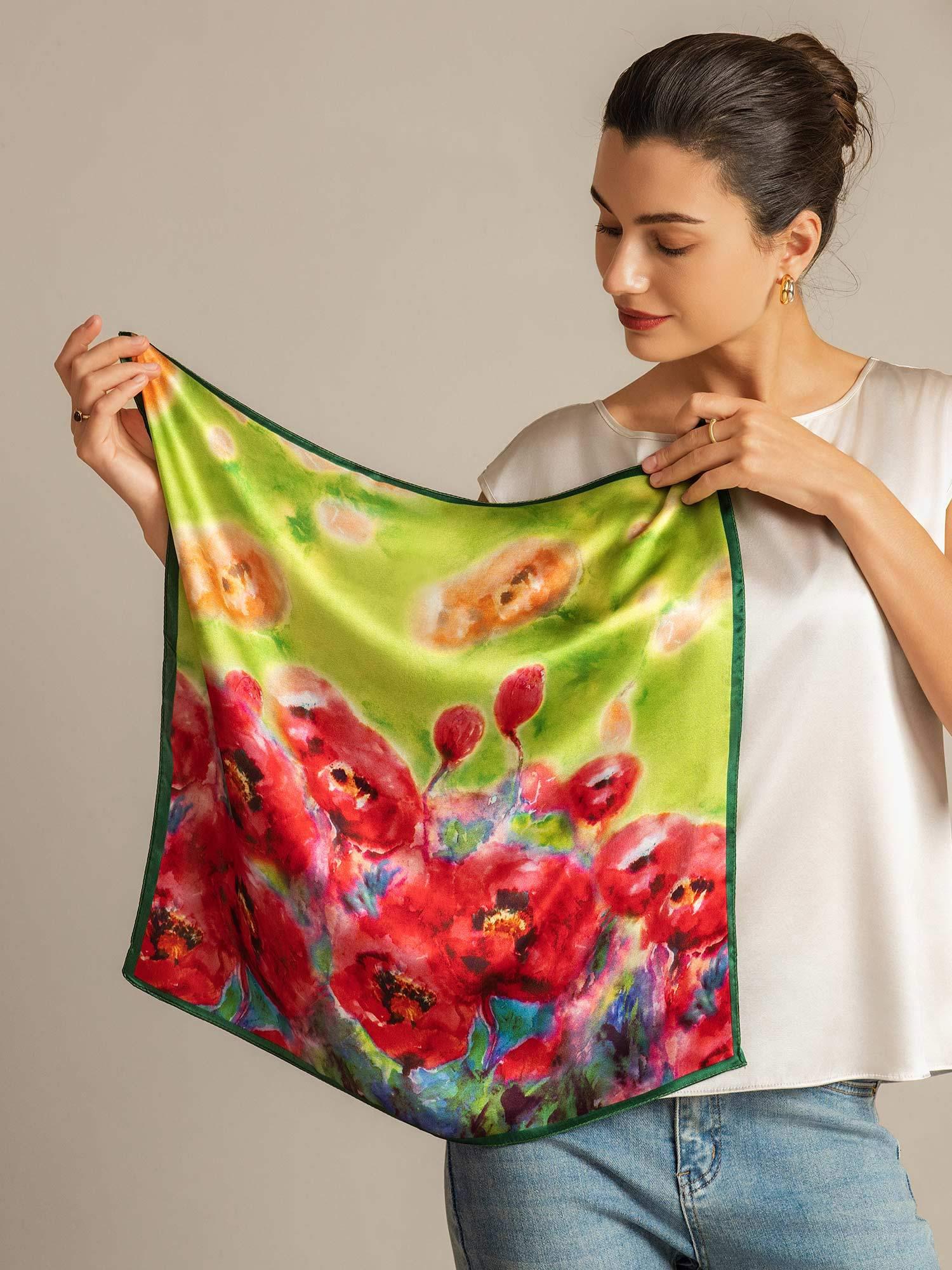 [P099] SilkSilky-AU Pure Silk Scarf 003,