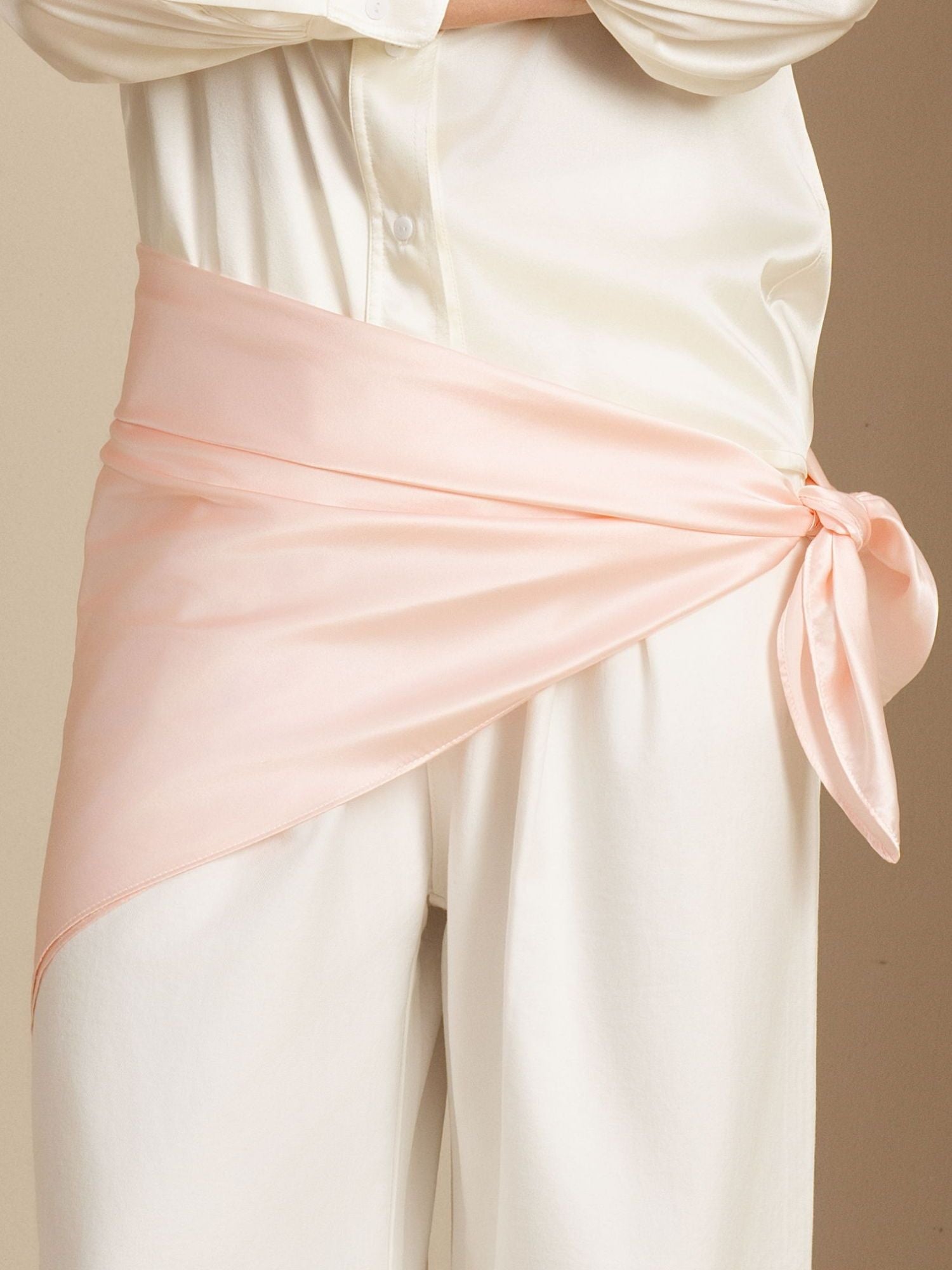 [LightPink] SilkSilky-AU Pure Silk Scarf 003