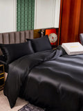 SilkSilky AU 25Momme Pure Silk Bedding Set Black 005