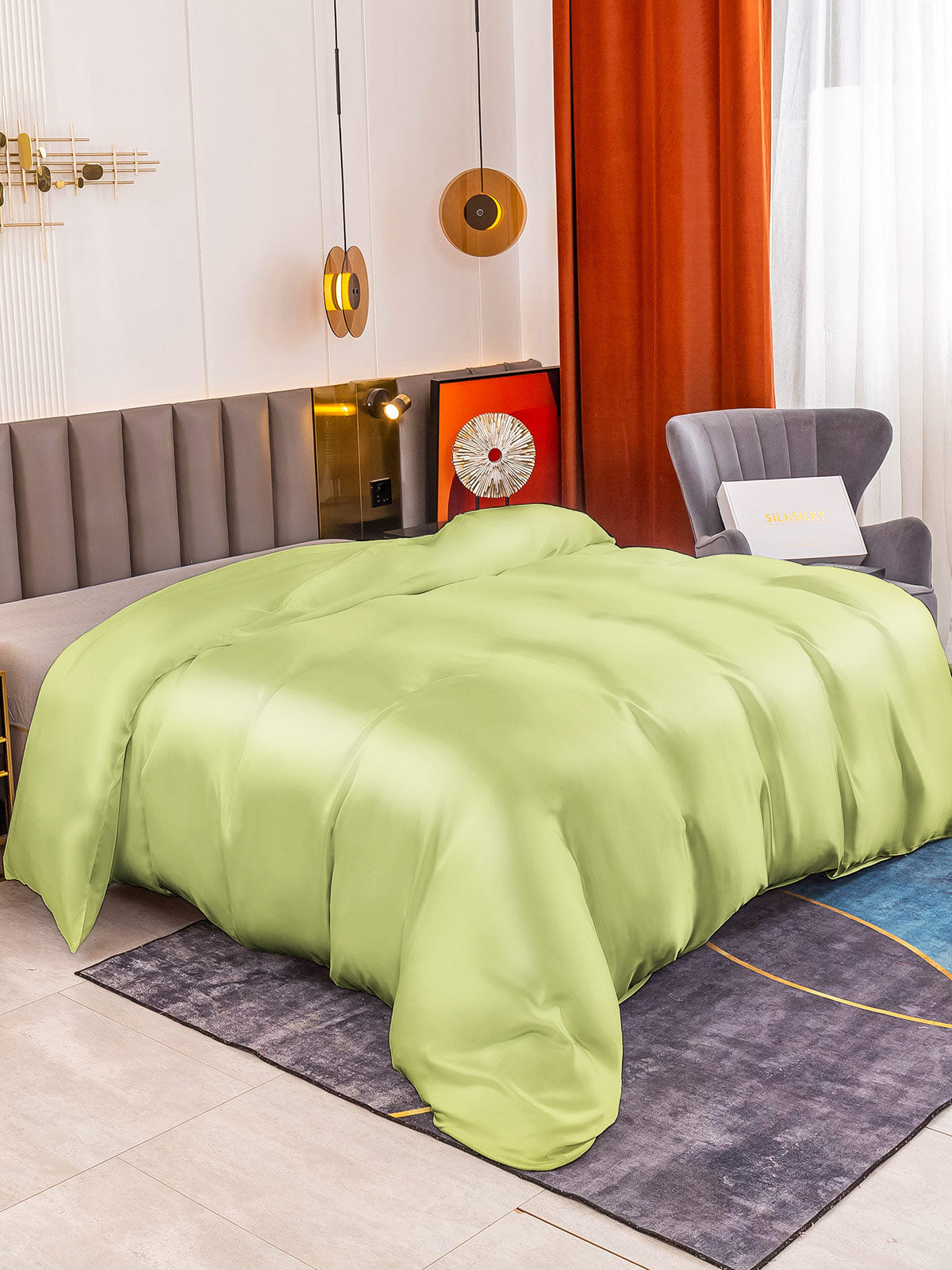 [Mint Green] SilkSilky-AU 19Momme Duvet Covers 001