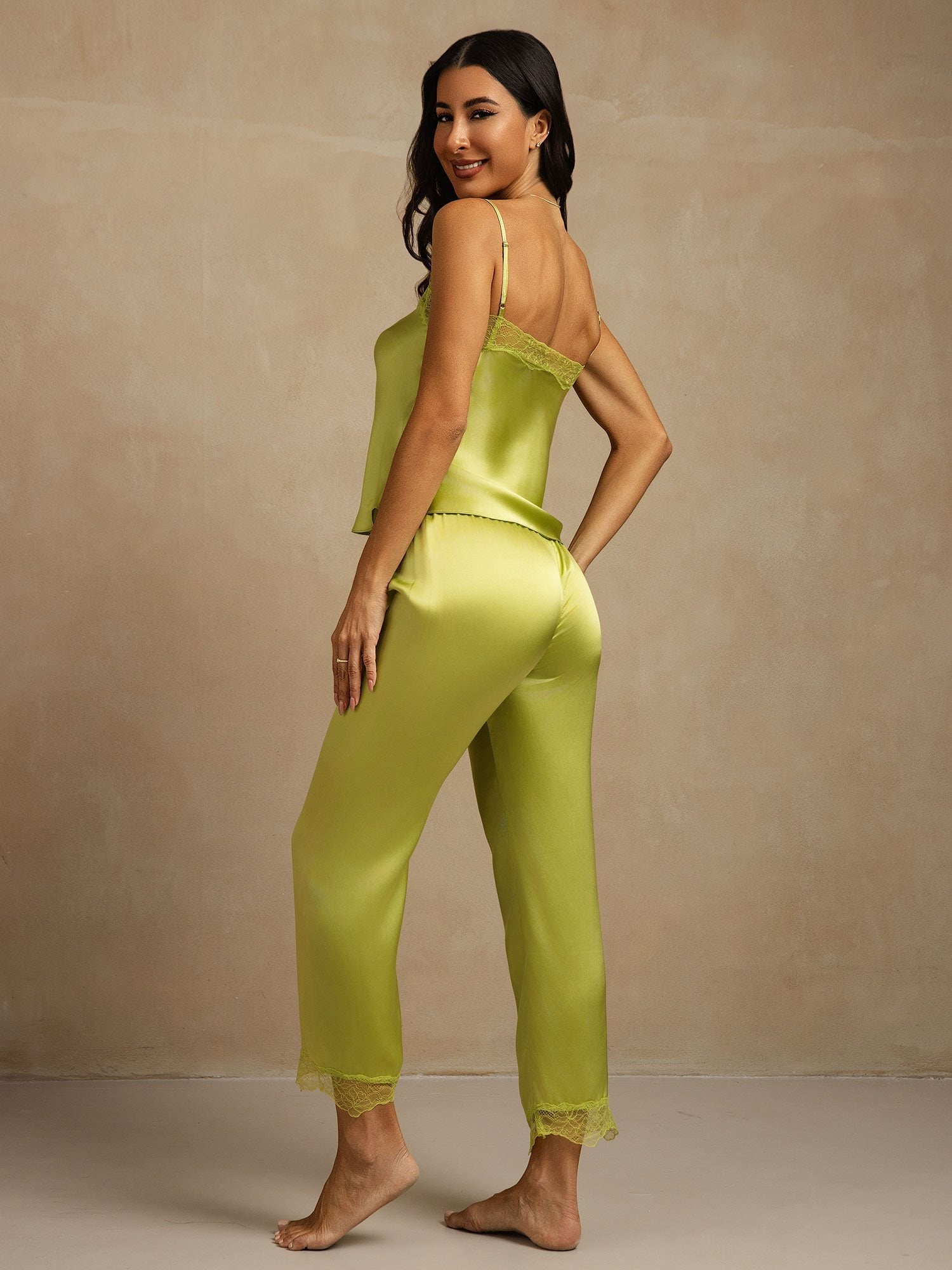 [Mint Green] SilkSilky-AU Pure Silk Camisole Set 002
