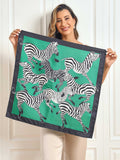 SilkSilky AU Pure Silk Scarf DarkGreen 001